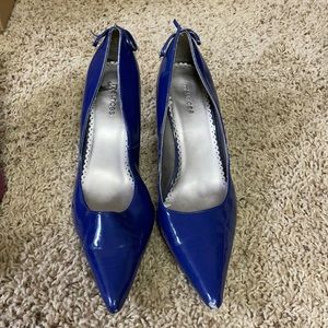Royal blue and raspberry stilettos !!